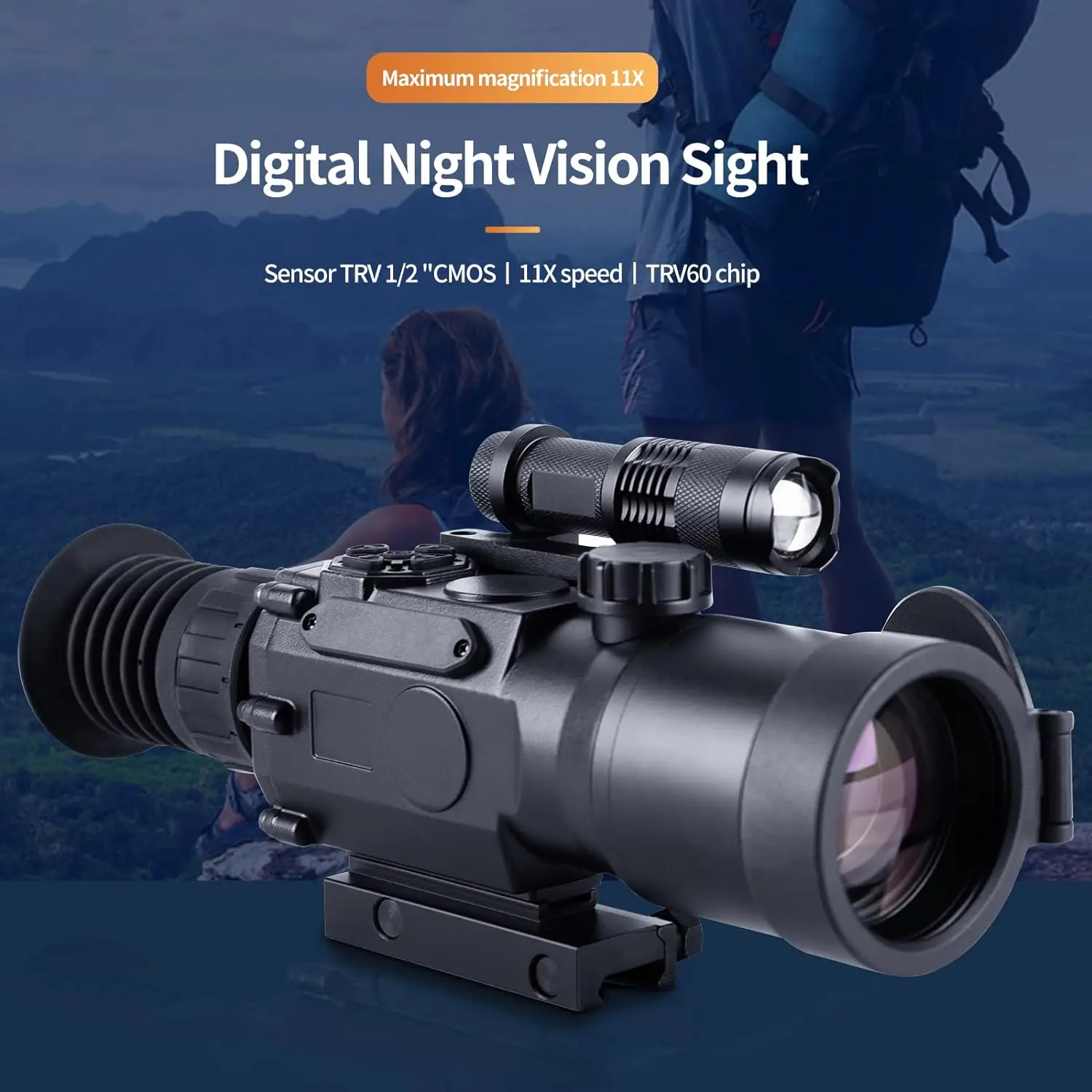 중국산 1920*1080 디지털 주야간 투시경 장거리  - Thermal Scope Night Vision Monocular 리뷰 및 가격